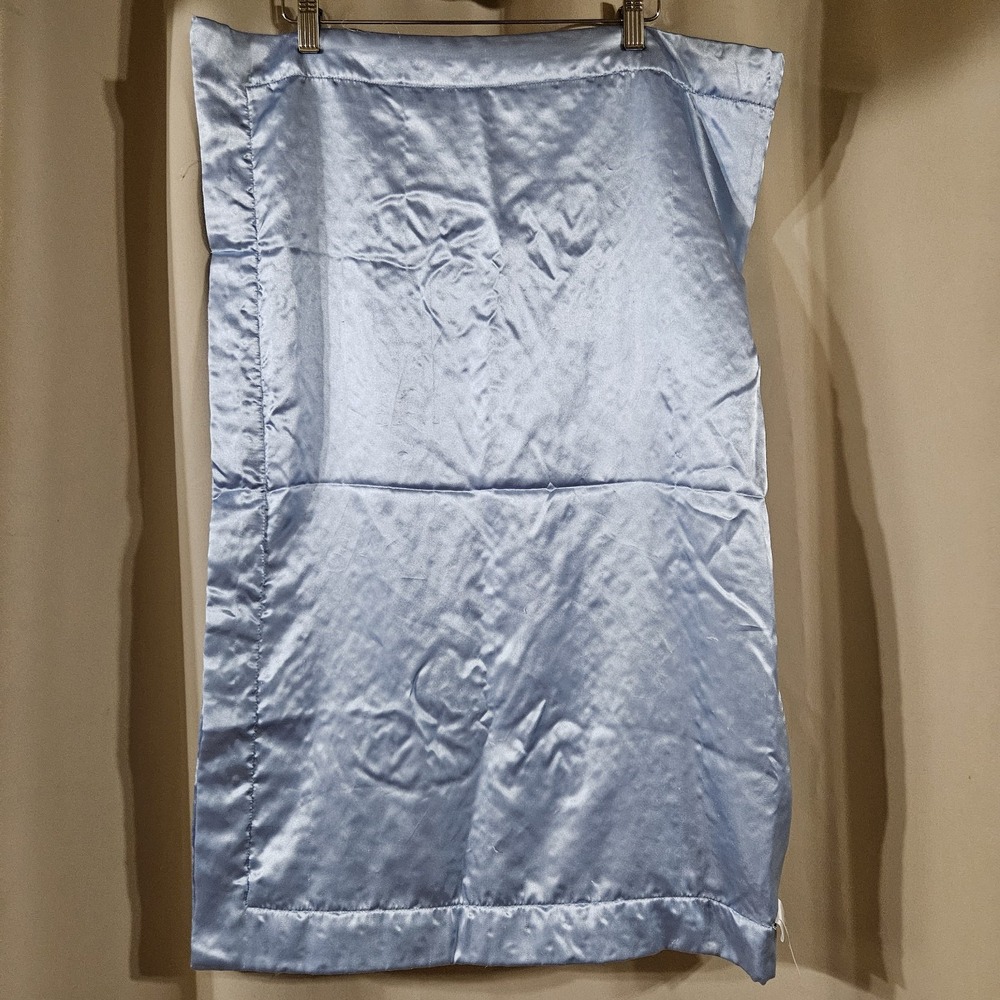Just One Year Carters Baby Blanket Blue Minky Dot Satin Trim 30x40 606047 - Picture 4 of 8